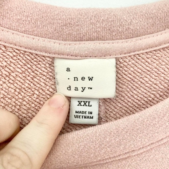 A New Day XXL Women's Dusty Rose Pullover Sweatshirt - Picture 8 of 9